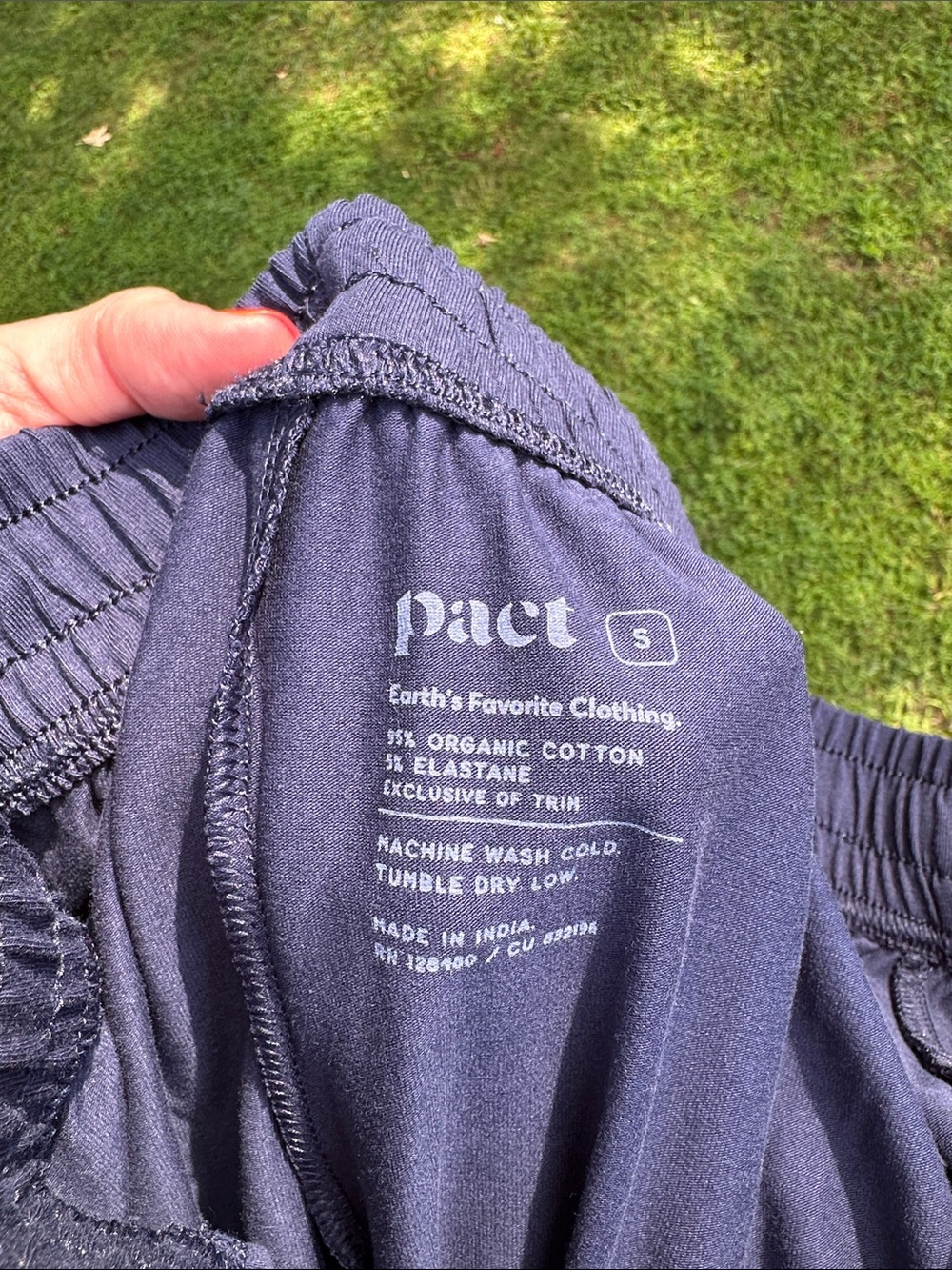 Pact Women’s Luxe Signature Wide Leg Pants Navy Blue Size Small NWT - Picture 10 of 10